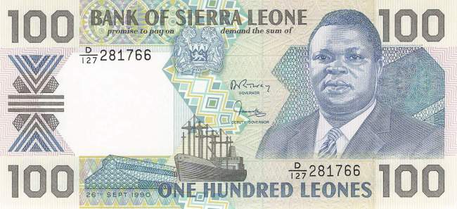 Sierra Leone p18c 100 Leones 1990
